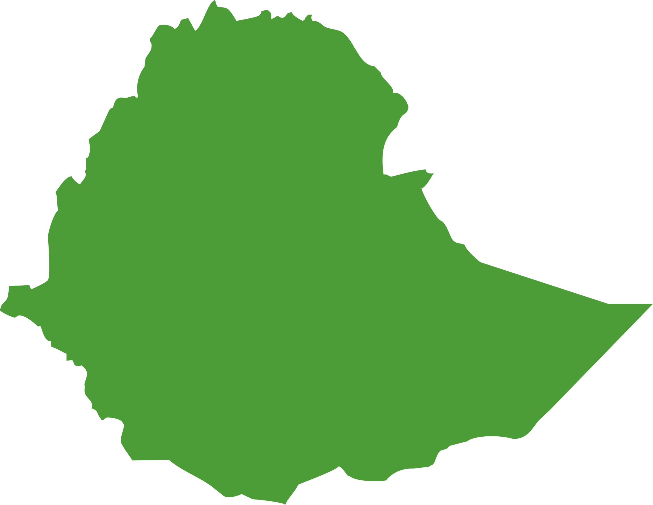 Ethiopia map outline
