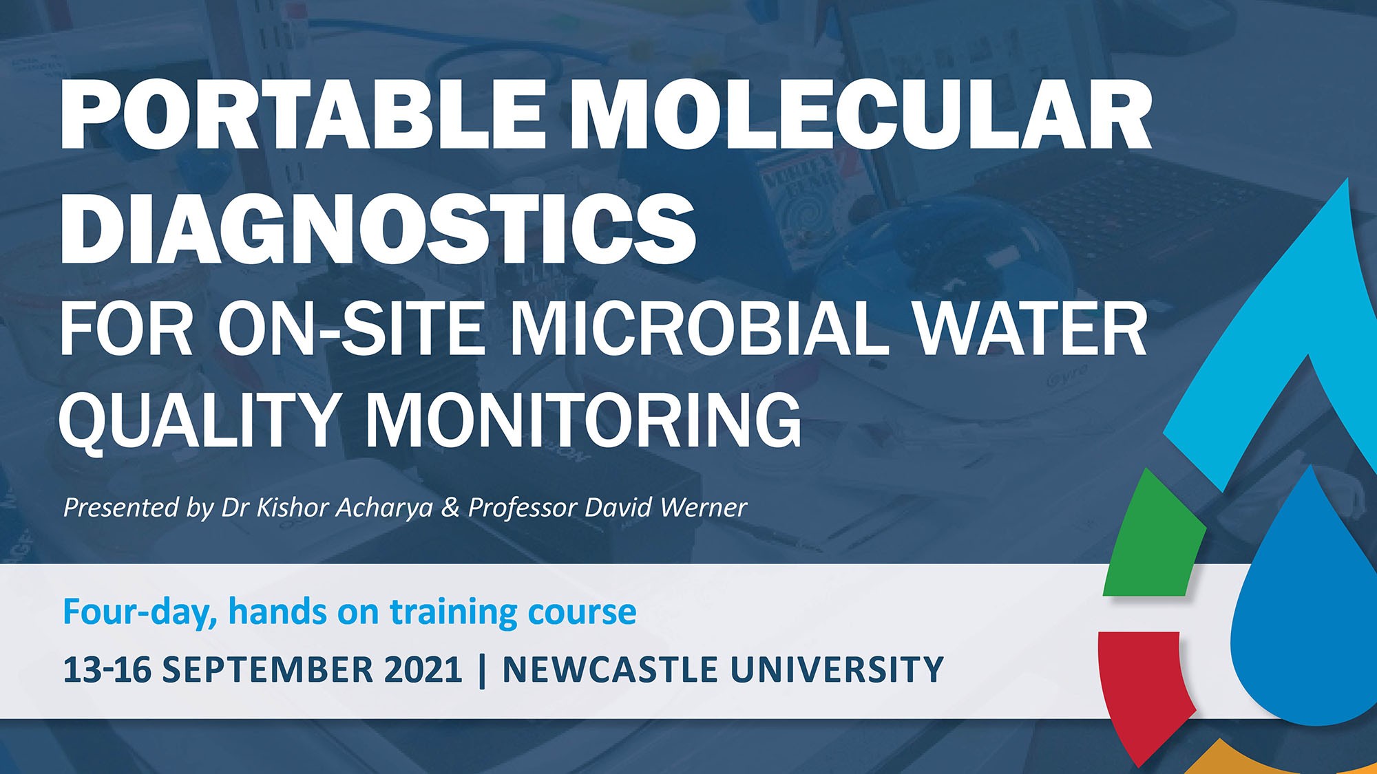 Header image for Portable Molecular Diagnostics Course summarising live text on page